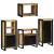 Set de mobilier pentru baie 4 pcs Maro Lemn de mango solid GartenMobel Dekor