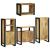 Set de mobilier pentru baie 4 pcs Maro Lemn de mango solid GartenMobel Dekor