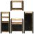Set de mobilier pentru baie 4 pcs Maro Lemn de mango solid GartenMobel Dekor