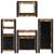 Set de mobilier pentru baie cu ușă 4 pcs Lemn recuperat solid GartenMobel Dekor