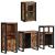 Set de mobilier pentru baie cu ușă 4 pcs Lemn recuperat solid GartenMobel Dekor