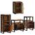 Set de mobilier pentru baie cu ușă 4 pcs Lemn recuperat solid GartenMobel Dekor