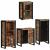 Set de mobilier pentru baie cu ușă 4 pcs Lemn recuperat solid GartenMobel Dekor