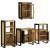 Set de mobilier pentru baie 4 pcs Maro Lemn de mango solid GartenMobel Dekor