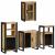 Set de mobilier pentru baie 4 pcs Maro Lemn de mango solid GartenMobel Dekor