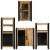 Set de mobilier pentru baie 4 pcs Maro Lemn de mango solid GartenMobel Dekor