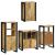 Set de mobilier pentru baie 4 pcs Maro Lemn de mango solid GartenMobel Dekor