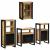 Set de mobilier pentru baie 4 pcs Maro Lemn de mango solid GartenMobel Dekor