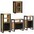 Set de mobilier pentru baie 4 pcs Maro Lemn de mango solid GartenMobel Dekor