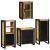 Set de mobilier pentru baie 4 pcs Maro Lemn de mango solid GartenMobel Dekor
