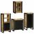 Set de mobilier pentru baie 4 pcs Maro Lemn de mango solid GartenMobel Dekor