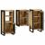Set de mobilier pentru baie 3 pcs Maro Lemn de mango solid GartenMobel Dekor