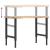 Banc lucru 100x60x(73-99,5) cm lemn masiv acacia dreptunghiular GartenMobel Dekor