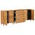 Bufet 3 pcs Maro 60 x 33 x 75 cm Lemn masiv de mango GartenMobel Dekor
