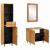 Set de mobilier pentru baie cu ușă 3 pcs Maro 38 x 33 x 160 cm GartenMobel Dekor