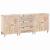Bufet 3 pcs Alb 60 x 33 x 75 cm Lemn masiv de mango GartenMobel Dekor