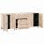Bufet 3 pcs Alb 60 x 33 x 75 cm Lemn masiv de mango GartenMobel Dekor