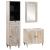Set de mobilier pentru baie cu ușă 3 pcs Alb 38 x 33 x 160 cm GartenMobel Dekor
