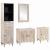 Set de mobilier pentru baie cu ușă 4 pcs Alb 38 x 33 x 160 cm GartenMobel Dekor