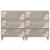 Bufet cu sertar 2 pcs Gri 60 x 33.5 x 75 cm Lemn masiv de mango GartenMobel Dekor