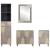 Set de mobilier pentru baie cu sertar 4 pcs Gri 62 x 33 x 58 cm GartenMobel Dekor