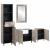 Set de mobilier pentru baie cu sertar 4 pcs Gri 62 x 33 x 58 cm GartenMobel Dekor