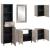 Set de mobilier pentru baie cu sertar 5 pcs Gri 62 x 33 x 58 cm GartenMobel Dekor