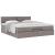 Cadru de pat otoman cu saltea Taupe 180x200cm Material GartenMobel Dekor