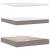 Cadru de pat otoman cu saltea Taupe 200x200 cm Material GartenMobel Dekor
