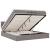 Cadru de pat otoman cu saltea Taupe 200x200 cm Material GartenMobel Dekor