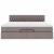 Cadru de pat otoman cu saltea Taupe 200x200 cm Material GartenMobel Dekor