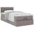 Pat otoman cu saltea Taupe 100x200 cm Stofa GartenMobel Dekor
