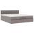 Cadru de pat otoman cu saltea Taupe 200x200 cm Material GartenMobel Dekor