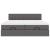 Pat otoman cu saltele și LEDs, gri, 180x200cm, piele ecologică GartenMobel Dekor
