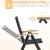Set mobilier gradina/terasa, negru si stejar, 1 masa, 6 scaune, Abigail GartenVIP DiyLine