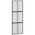 Ușă glisantă, negru, 76x205 cm, sticlă securizată și aluminiu GartenMobel Dekor