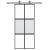 Ușă glisantă, negru, 90x205 cm, sticlă securizată și aluminiu GartenMobel Dekor