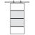 Ușă glisantă, negru, 90x205 cm, sticlă securizată și aluminiu GartenMobel Dekor