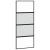Ușă glisantă, negru, 90x205 cm, sticlă securizată și aluminiu GartenMobel Dekor