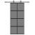 Ușă glisantă, negru, 90x205 cm, sticlă securizată și aluminiu GartenMobel Dekor
