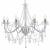 Candelabru cu mărgele, argintiu, 8 becuri E14 GartenMobel Dekor