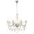 Candelabru cu mărgele, argintiu, 8 becuri E14 GartenMobel Dekor