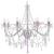 Candelabru cu mărgele, argintiu, 8 becuri E14 GartenMobel Dekor