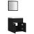 Set mobilier de baie, negru, lemn prelucrat GartenMobel Dekor