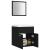 Set mobilier de baie, negru, lemn prelucrat GartenMobel Dekor