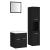 Set mobilier de baie, negru, lemn prelucrat GartenMobel Dekor