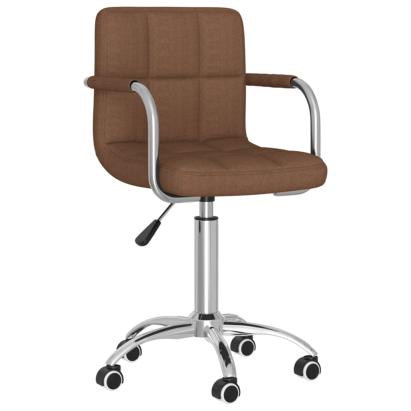 Scaun de bucătărie pivotant, maro, material textil GartenMobel Dekor