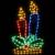 Figurine lumânări de Crăciun cu 144 LED-uri, 3 buc., 70x42 cm GartenMobel Dekor