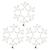 Figurină fulg de zăpadă de Crăciun LED 3 buc. alb cald 27x27 cm GartenMobel Dekor