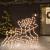 Figurină ren de Crăciun cu LED, 3 buc., alb cald, 57x55x4,5 cm GartenMobel Dekor